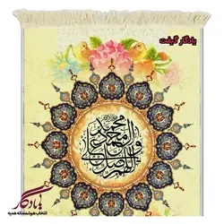 تابلو فرش ماشینی طرح گل صلوات کد a86