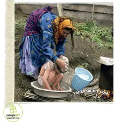تابلو فرش ماشینی طرح آثار ایرانی حمام عشایر کد 1036