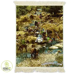 تابلو فرش ماشینی طرح آثار ایرانی کوچ عشایر کد 1044