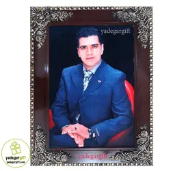 قاب تابلو فرش چوبی یک لب نوار