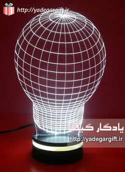 چراغ خواب سه بعدی بالبینگ طرح لامپ