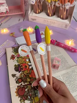 ست مداد و پاکن tochain طرح سبزیجات