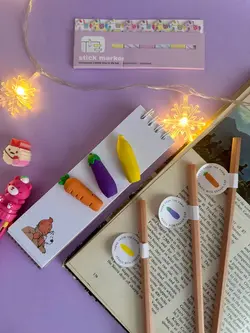 ست مداد و پاکن tochain طرح سبزیجات