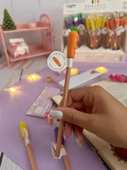 ست مداد و پاکن tochain طرح سبزیجات