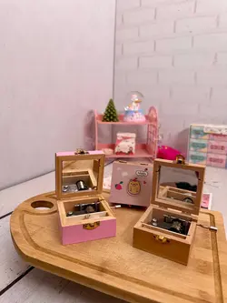 جعبه موزیکال چوبی طرح گل