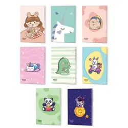 دفتر خط دار 100برگ طرح فانتزی