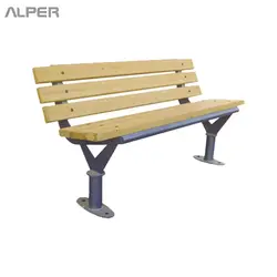 نیمکت فلزی پشتی دار پارکی ABN-2650iW