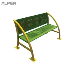 نیمکت فلزی پشتی دار پارکی ABN-2652i