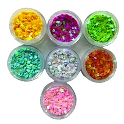 اکلیل تزئینی مدل قلب آلمامد (پولک طرح دار) 7 رنگ