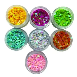 اکلیل تزئینی مدل قلب آلمامد (پولک طرح دار) 7 رنگ