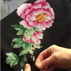 پارچه شماره دوزی مشکی آلما