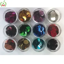 پولک ریالی تزئینی رنگی در بسته 12 رنگ