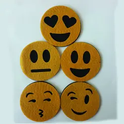 تکه دوزی نمدی ایموجی آلما 5 عددی