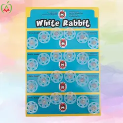 دکمه فشاری پلاستیکی 6 شفاف (سفید)