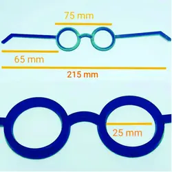 عینک عروسک سازی مشکی آلمامد بسته 10 عددی