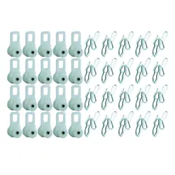 گیره پرده و هوکس فلزی آلما مد مجموعه 40 عددی