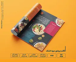 دانلود فایل لایه باز کاتالوگ صنایع غذایی و میوه خشک و آجیل و خشکبار در فوتوشاپ