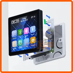 آمپلی دیواری لمسی 4 اینچ METALAX PA430