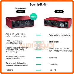 کارت صدا Focusrite Scarlett 4i4 4th Gen