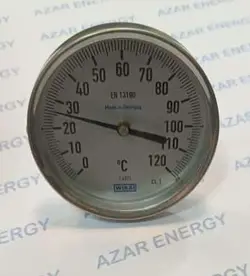 ترمومتر گیج دمای صفحه 10 سانت ویکا 0 تا 120 درجه