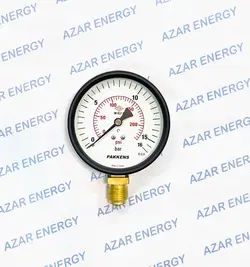 گیج فشار خشک پکنز صفحه 10 سانت 16 بار