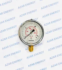 گیج فشار روغنی پکنز صفحه 10 سانت 0 تا 16 بار