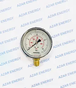 گیج فشار روغنی پکنز صفحه 10 سانت 0 تا 4 بار
