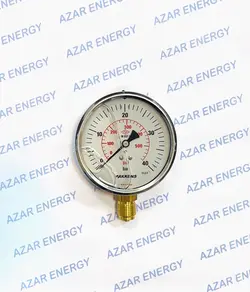 گیج فشار صفحه 10 سانت روغنی پکنز 0 تا 40 بار