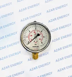 گیج فشار صفحه 10 سانت روغنی پکنز 0 تا 6 بار