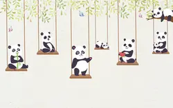 پوستر دیواری اتاق کودک و پانداهای کوچک B0157