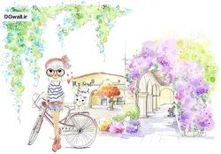 پوستر دیواری اتاق کودک دخترانه B0322