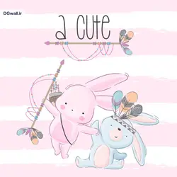 پوستر دیواری اتاق کودک خرگوش B0364