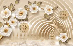 پوستر دیواری سه بعدی سایه گل ها FL0255