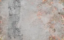 پوستر دیواری پتینه و نقش کاشی و اسلیمی PA0139