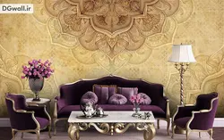 پوستر دیواری پتینه، طرح گل های شمسه PA0118