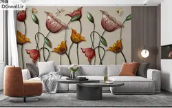 پوستر دیواری سه بعدی همیشه بهار FL0188