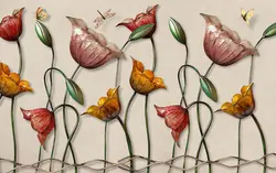 پوستر دیواری سه بعدی همیشه بهار FL0188