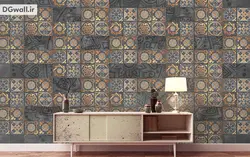 پوستر دیواری پتینه، کاشی های کوچک و شمسه PA005۱