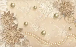 پوستر دیواری سه بعدی گل های منجوق دوزی شده FL0137