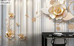 پوستر دیواری سه بعدی دریاچه گل رز FL0136