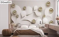 پوستر دیواری سه بعدی توپ طلایی 3D0024