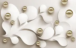 پوستر دیواری سه بعدی توپ طلایی 3D0024