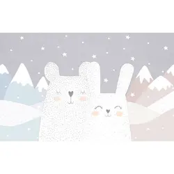 پوستر کاغذ دیواری کوه و خرگوش مهربون B0028