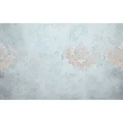 پوستر کاغذ دیواری پتینه و گل سبزآبی PA0030