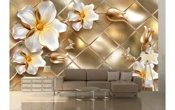 پوستر دیواری سه بعدی طلایی لاکچری FL0045