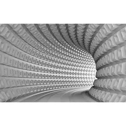 پوستر کاغذ دیواری تونل سه بعدی سفید 3D0016