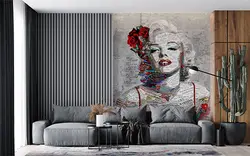 پوستر دیواری طرح چهره مرلین مونرو F0003