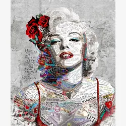 پوستر دیواری طرح چهره مرلین مونرو F0003