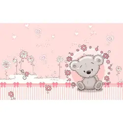 پوستر کاغذ دیواری سه بعدی اتاق کودک خرس مهربون B0016