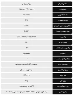 تلسکوپ نیوتنی BRESSER SPICA 130/750 EQ3